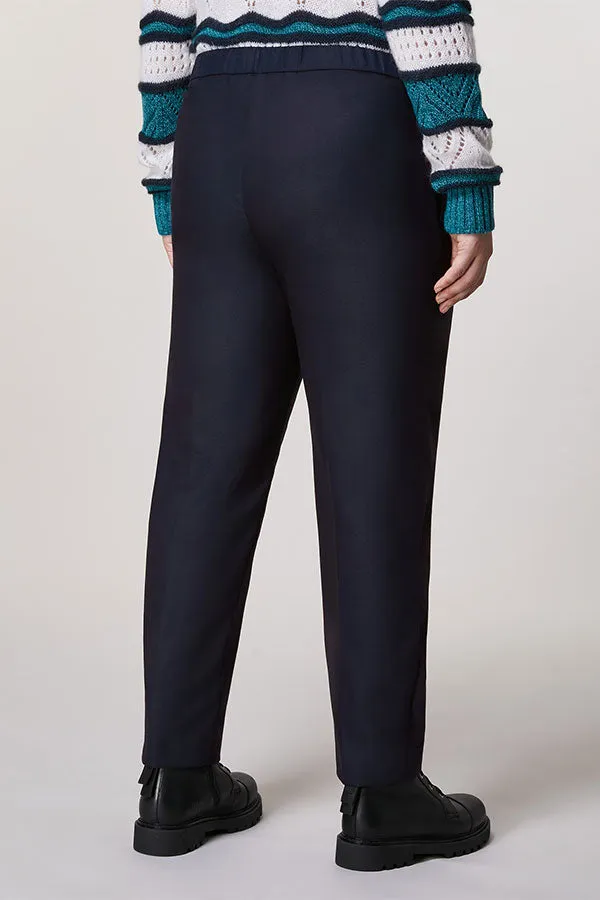 Persona (by Marina Rinaldi) RIGA NAVY POLYVISCOSE SLIM TROUSERS