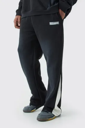 Plus Regular Fit Washed Loopback Gusset Joggers | boohooMAN UK