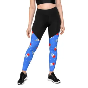 Popsicle Pattern Compression Leggings