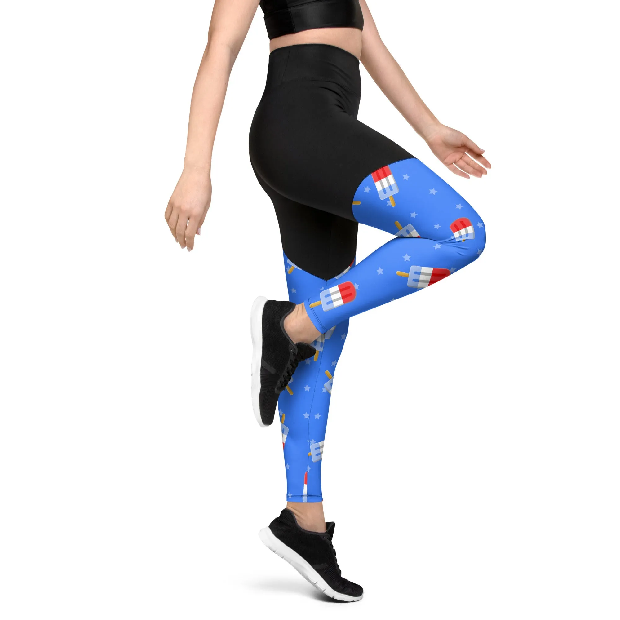 Popsicle Pattern Compression Leggings