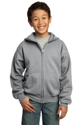 Port & Company Youth Core Fleece Full-Zip Hooded Sweatshirt