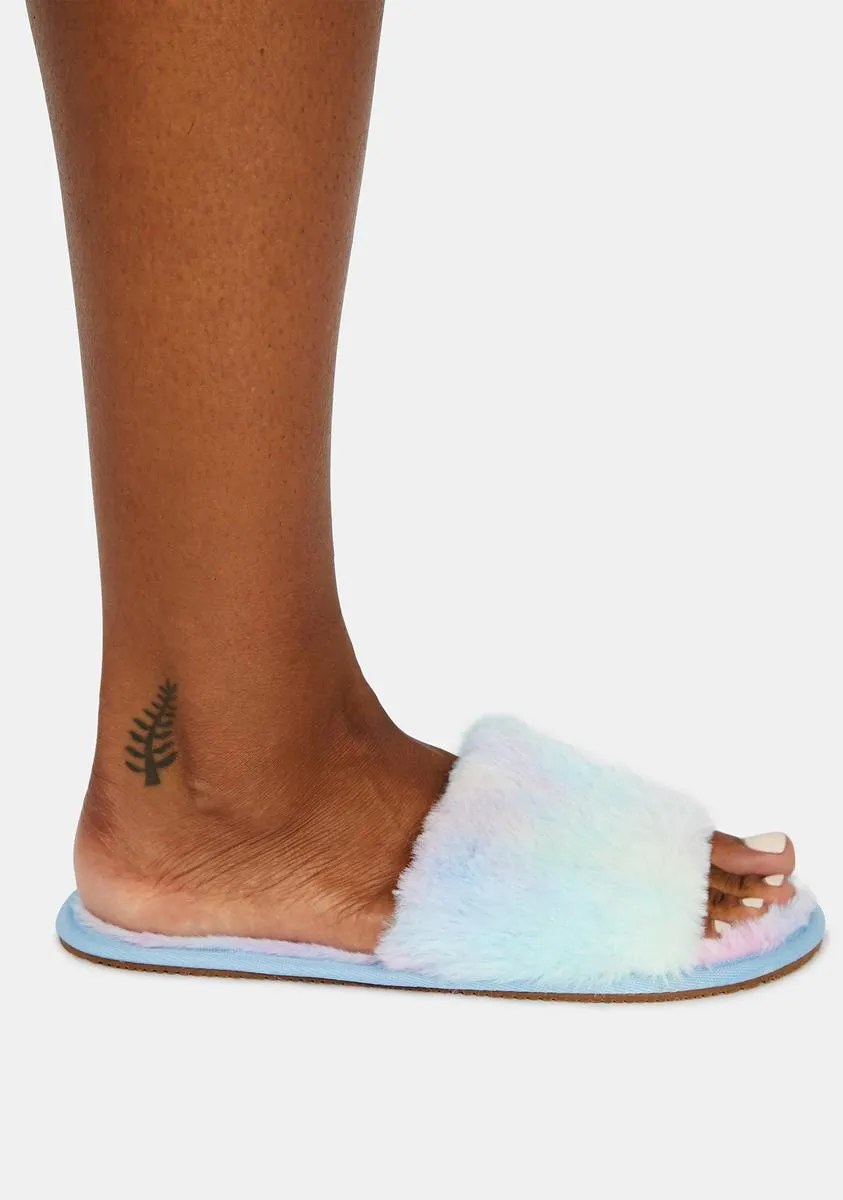 Prism Fluff With Me Fuzzy Slipper Slides-