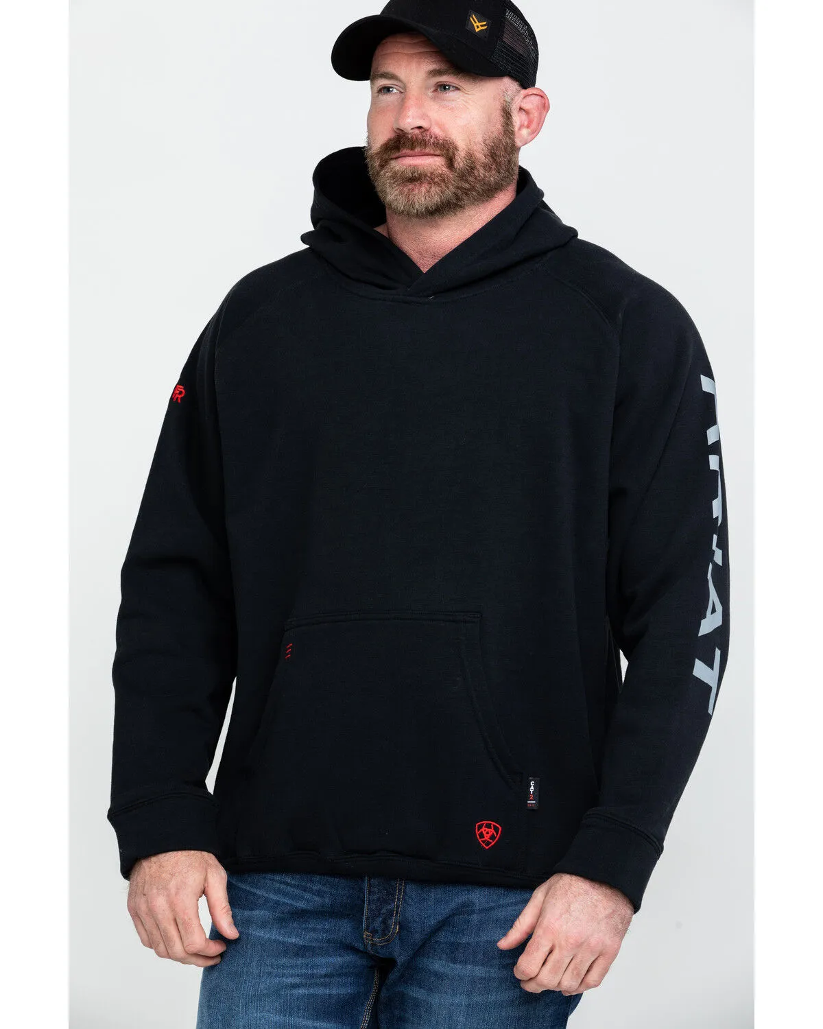 Product Name:  Ariat Men's FR Primo Fleece Logo Hooded Work Sweatshirt