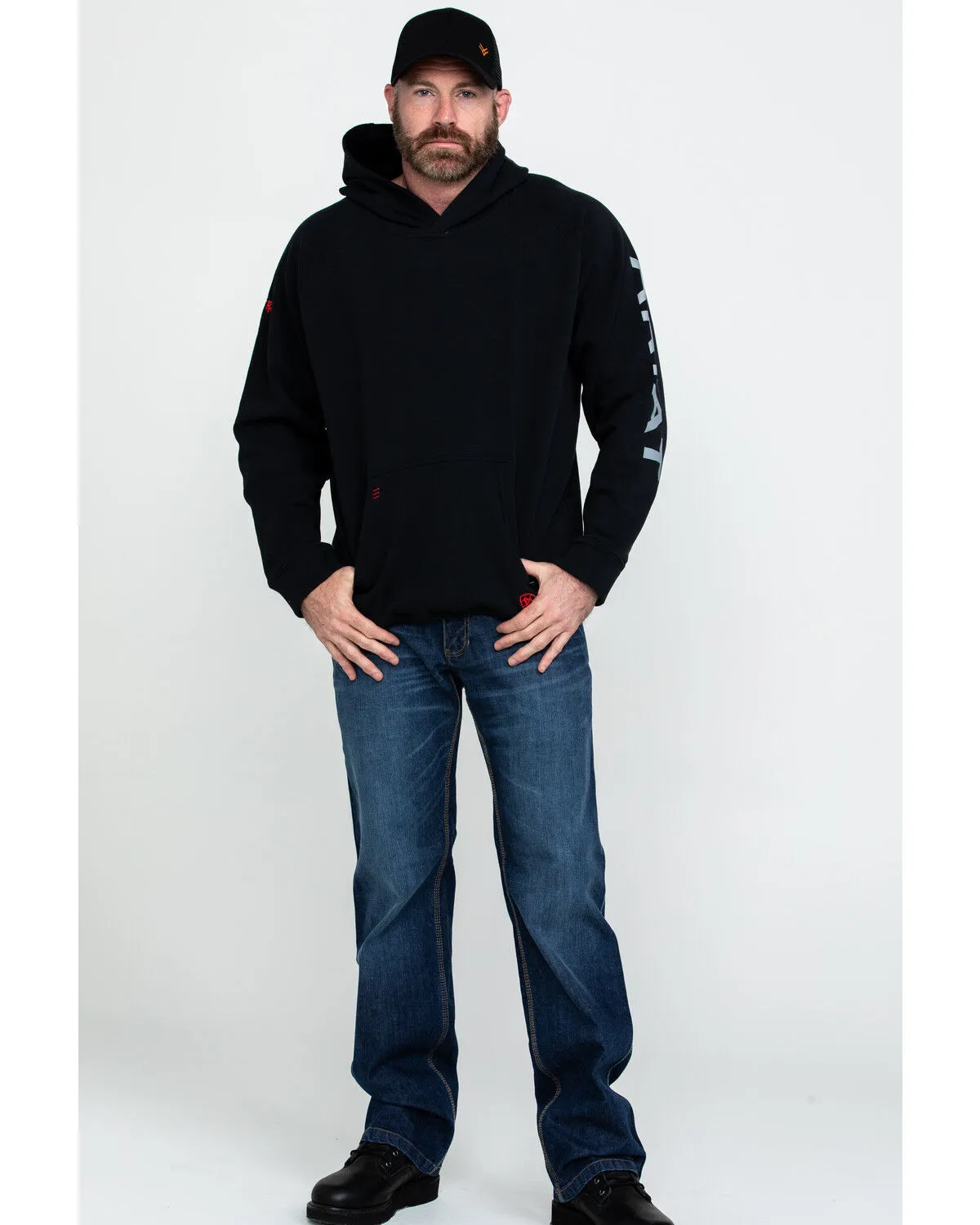 Product Name:  Ariat Men's FR Primo Fleece Logo Hooded Work Sweatshirt