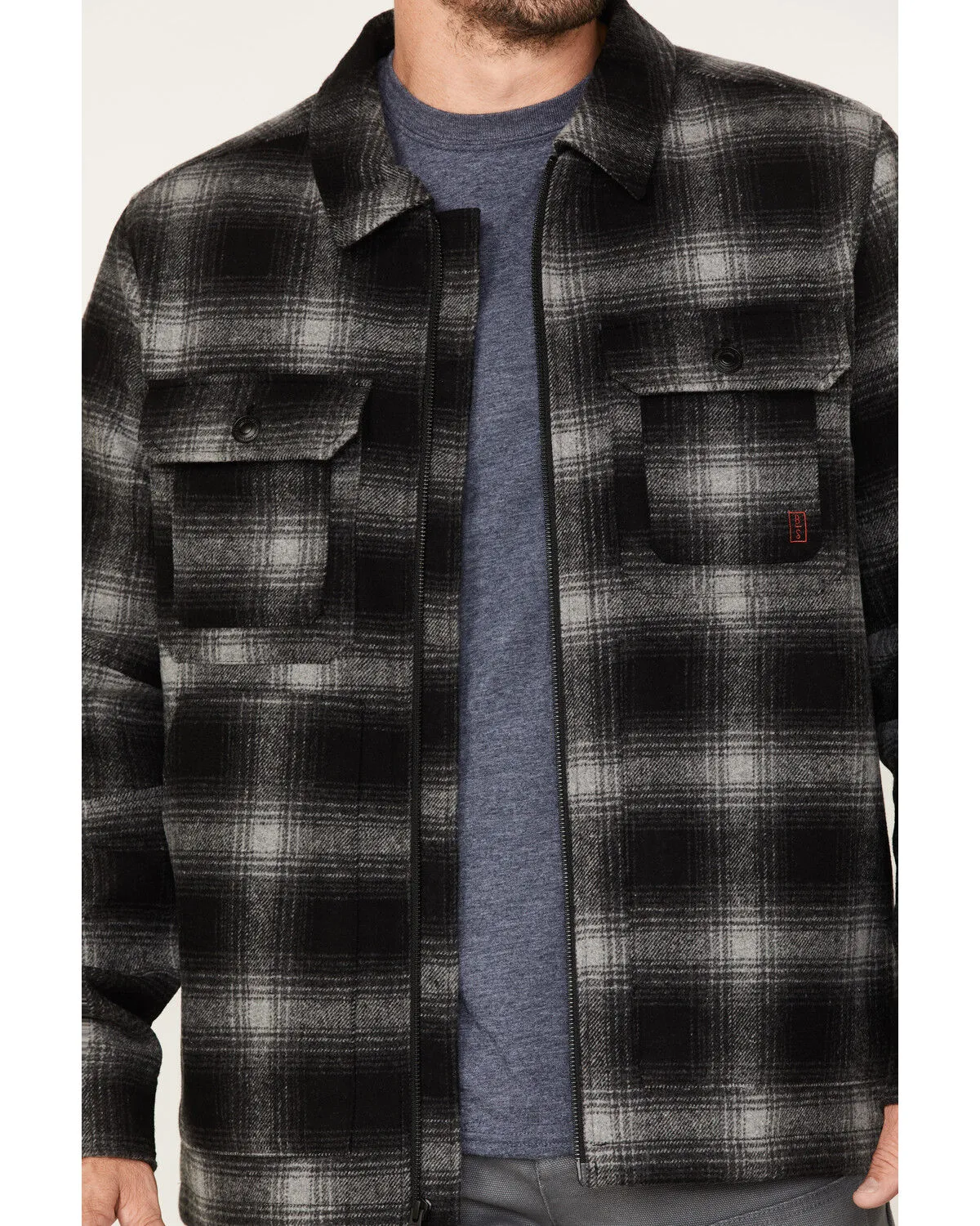 Product Name:  Brothers and Sons Men's Wool Full Zip Plaid Print Jacket