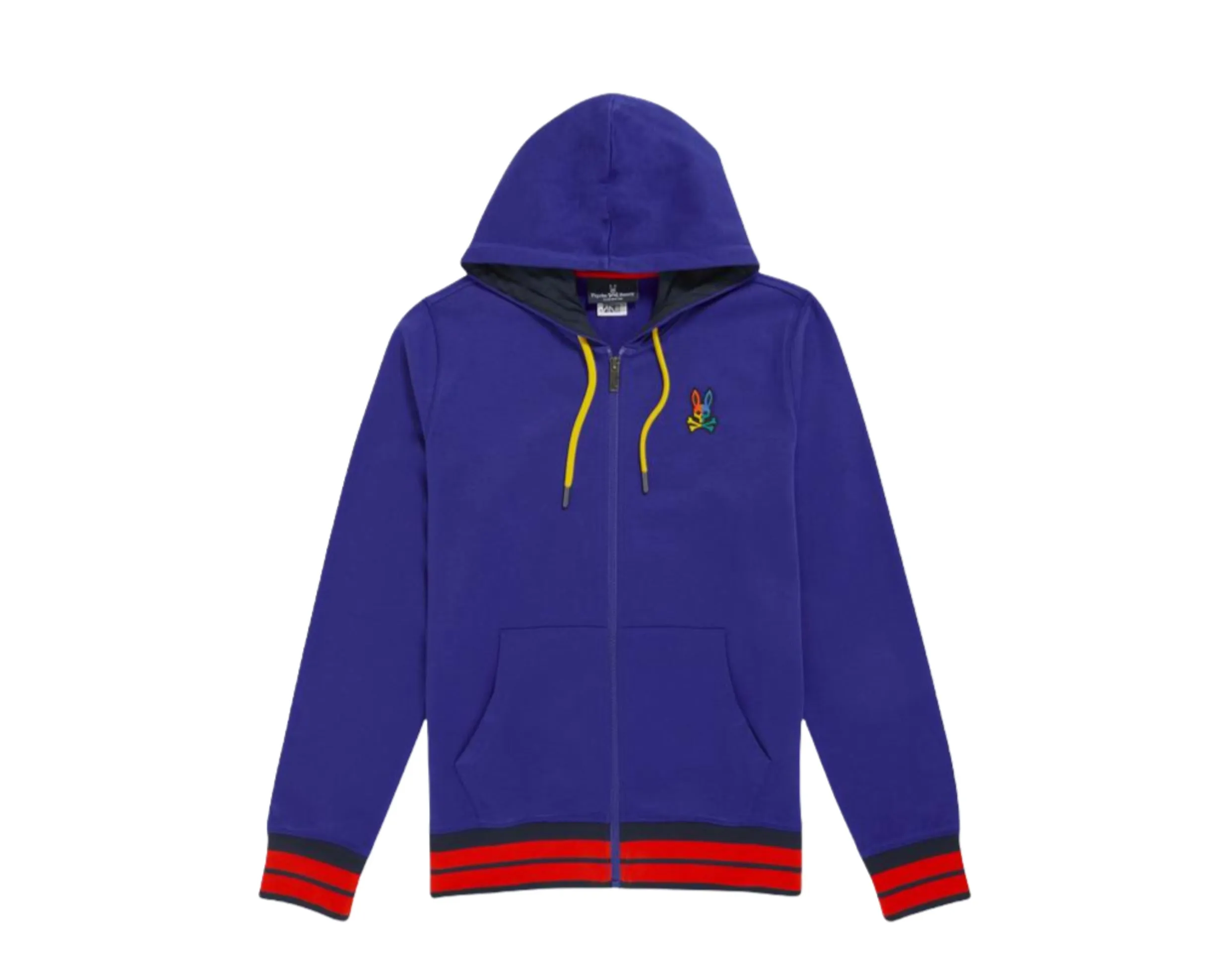 Psycho Bunny Warwick Color-Block Logo Zip-Up Men's Hoodie