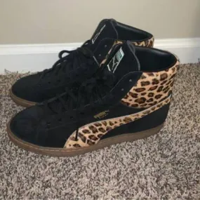 Puma mid suede leopard