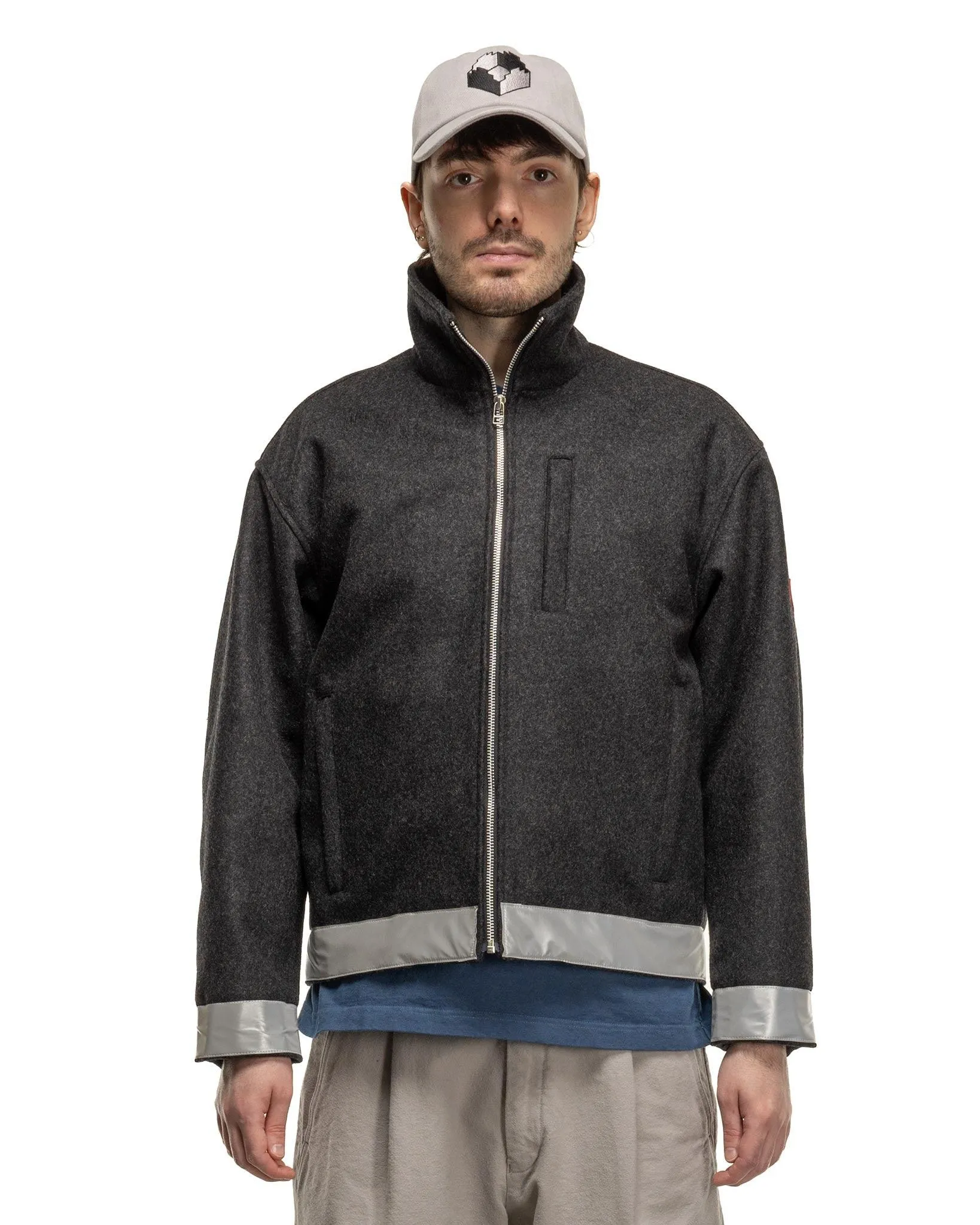 Reflect Wool Zip Jacket Charcoal