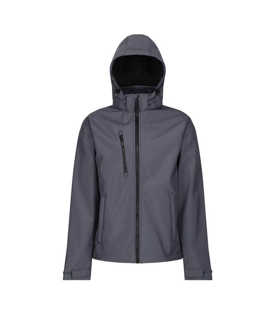 Regatta Mens Venturer Hooded Soft Shell Jacket (Seal Grey/Black) - UTPC4272