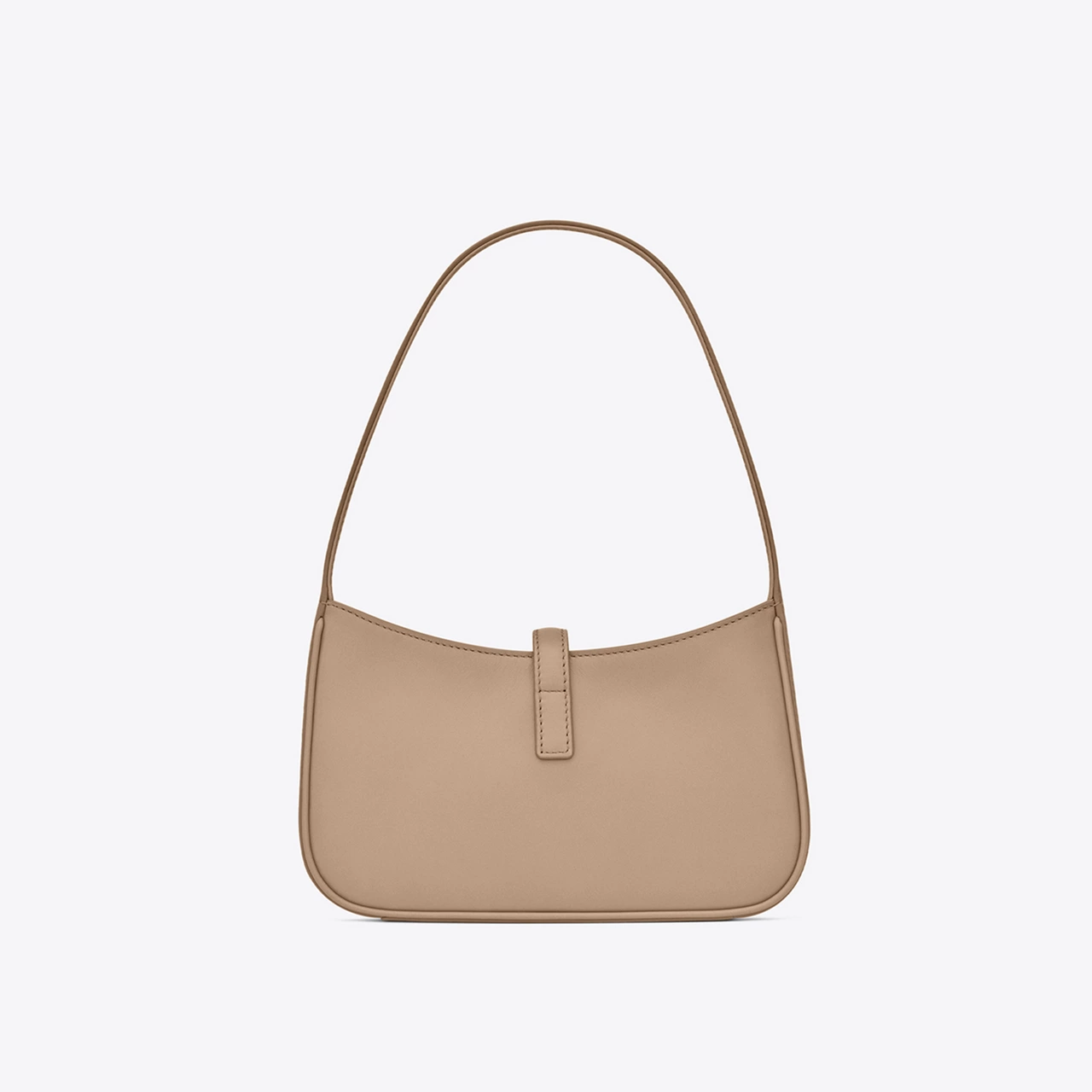 SAINT LAURENT Le 5 À 7 Mini Leather Hobo Bag - DARK BEIGE