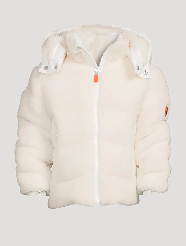 SAVE THE DUCK Kids Ridge Shearling Hooded Jacket