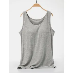 Scoop Neck Wide Strap Tank