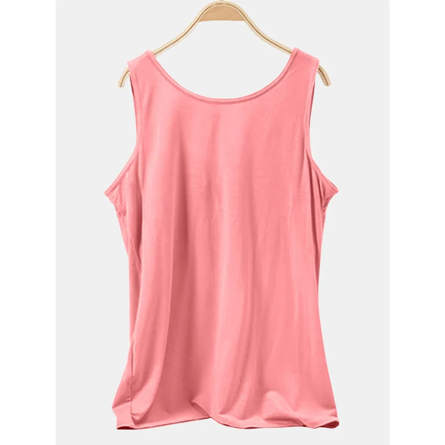 Scoop Neck Wide Strap Tank