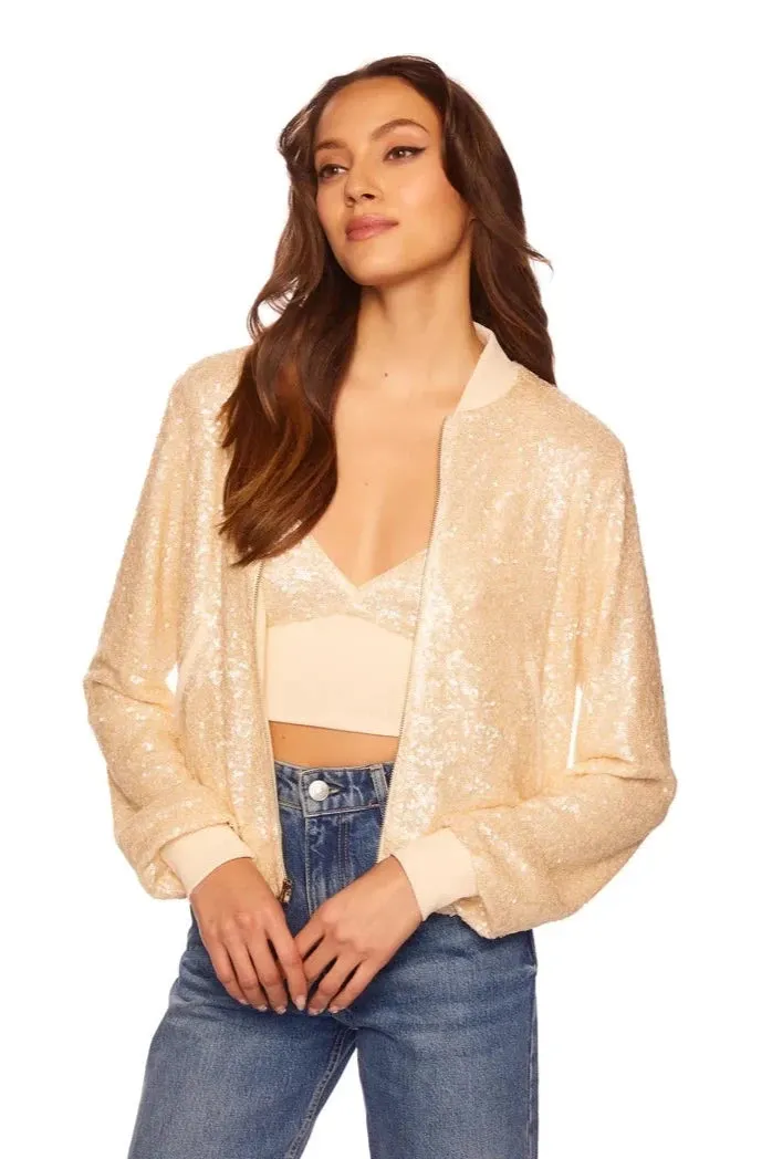 SEQUIN BOMBER JACKET