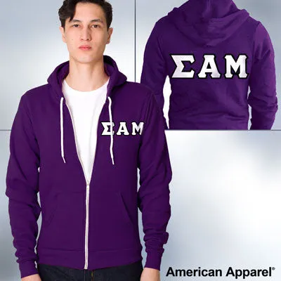 Sigma Alpha Mu Fraternity Full-Zip Hoodie - G186 - TWILL