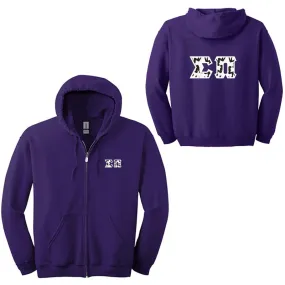 Sigma Pi Fraternity Full-Zip Hoodie - G186 - TWILL