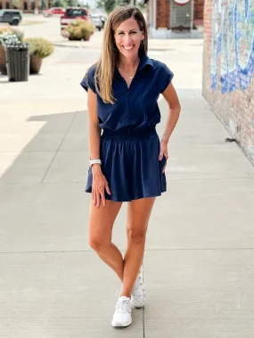 Signature Butter Soft Romper |Navy|