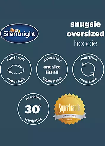 Silentnight Snugsie Oversized Hooded Fleece Blanket | Kaleidoscope