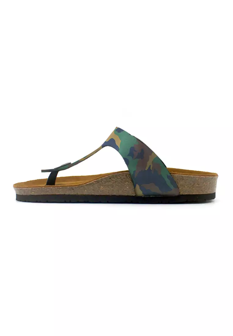 SoleSimple Berlin - Camouflage Leather Sandals & Flip Flops