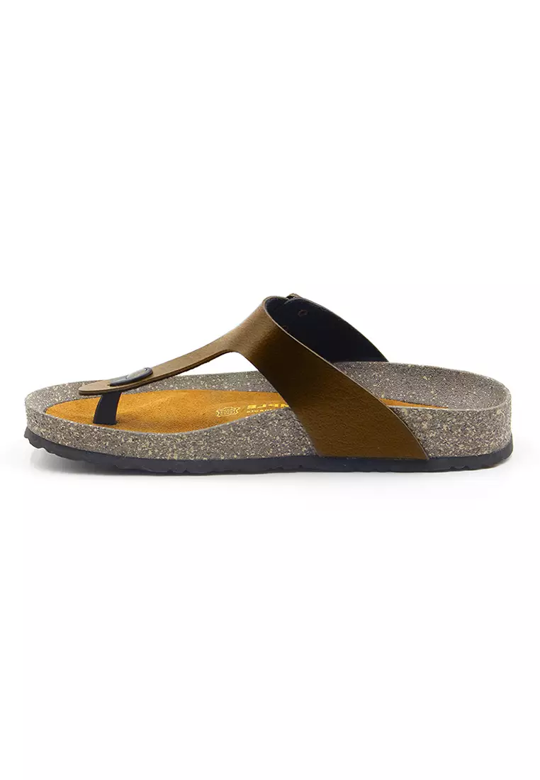 SoleSimple Rome - Camel Leather Sandals & Flip Flops & Slipper