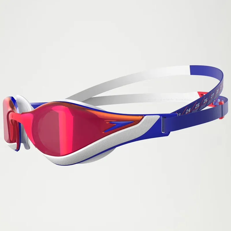 Speedo - Adult Fastskin Pure Focus Mirror Goggles - Red/Blue