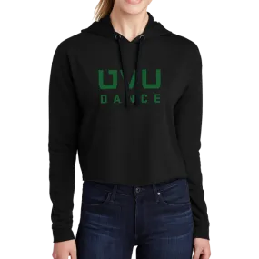 Sport-Tek Ladies PosiCharge Tri-Blend Wicking Fleece Crop Hooded Pullover - UVU Dance