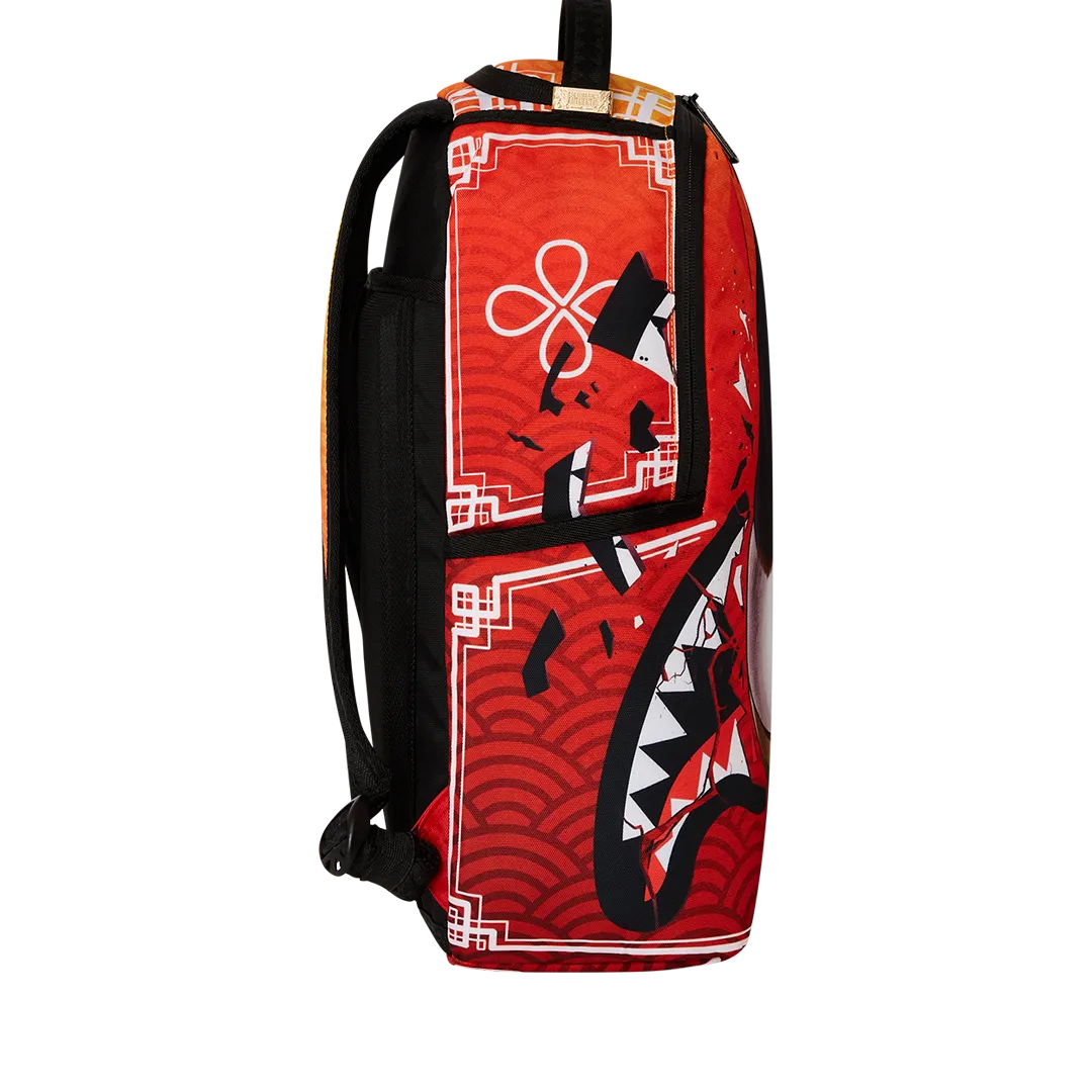 Sprayground Kung Fu Panda Smash Backpack - Orange / Black / White