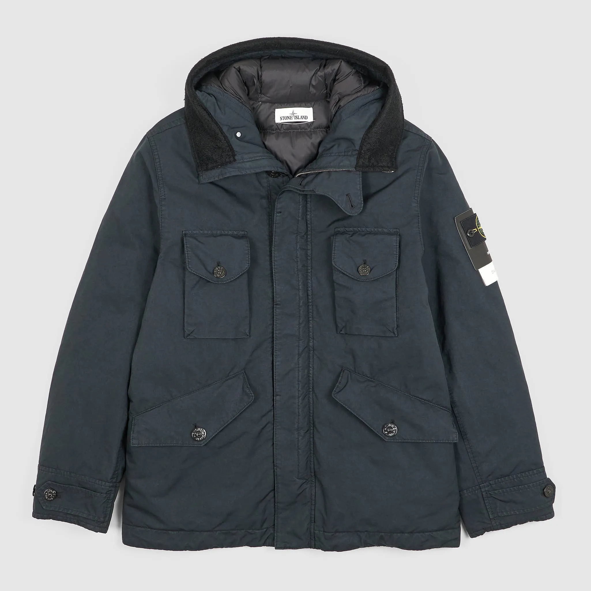 Stone Island Hooded Sheepskin Jacket