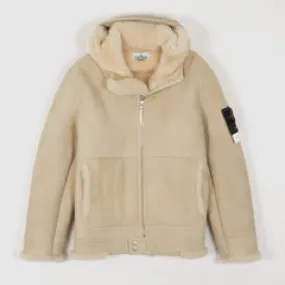 Stone Island Hooded Sheepskin Jacket