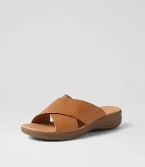 SUPERSOFT Mirror2 Dark Tan Gum Sole Leather Sandals