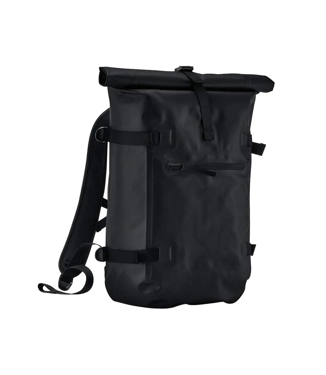 Tailored luxe roll top backpack one size black Quadra