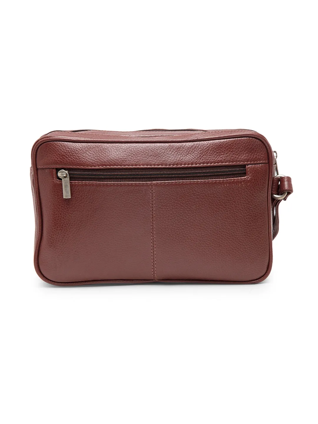 Teakwood  Genuine Leather Toiletry Bag (Jam)