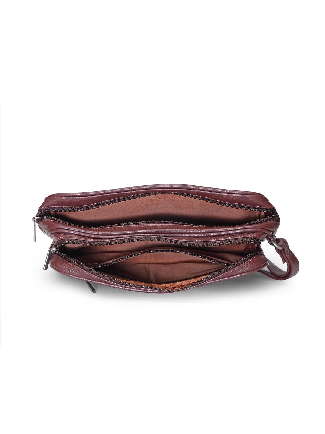 Teakwood  Genuine Leather Toiletry Bag (Jam)