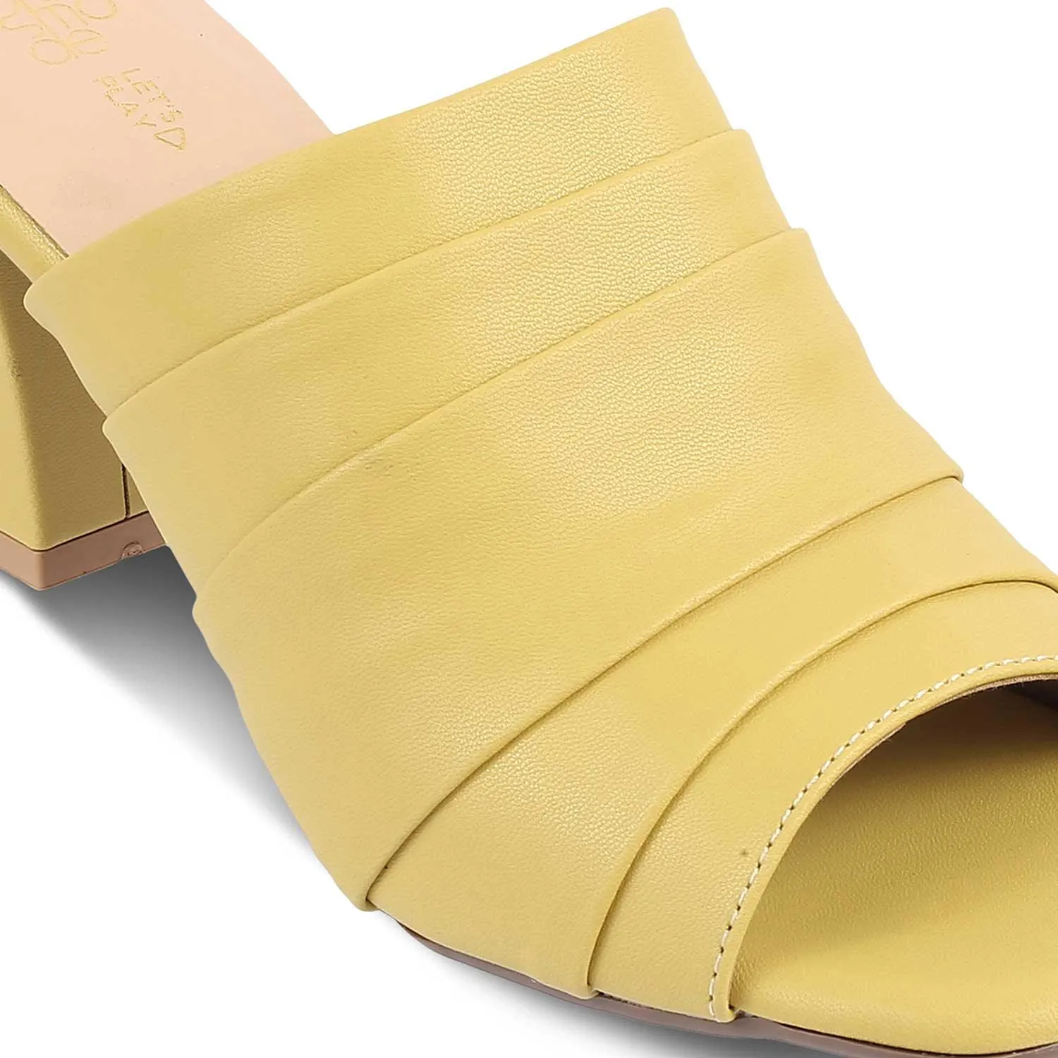 The Coco Yellow Women's Dress Block Heel Sandals Tresmode