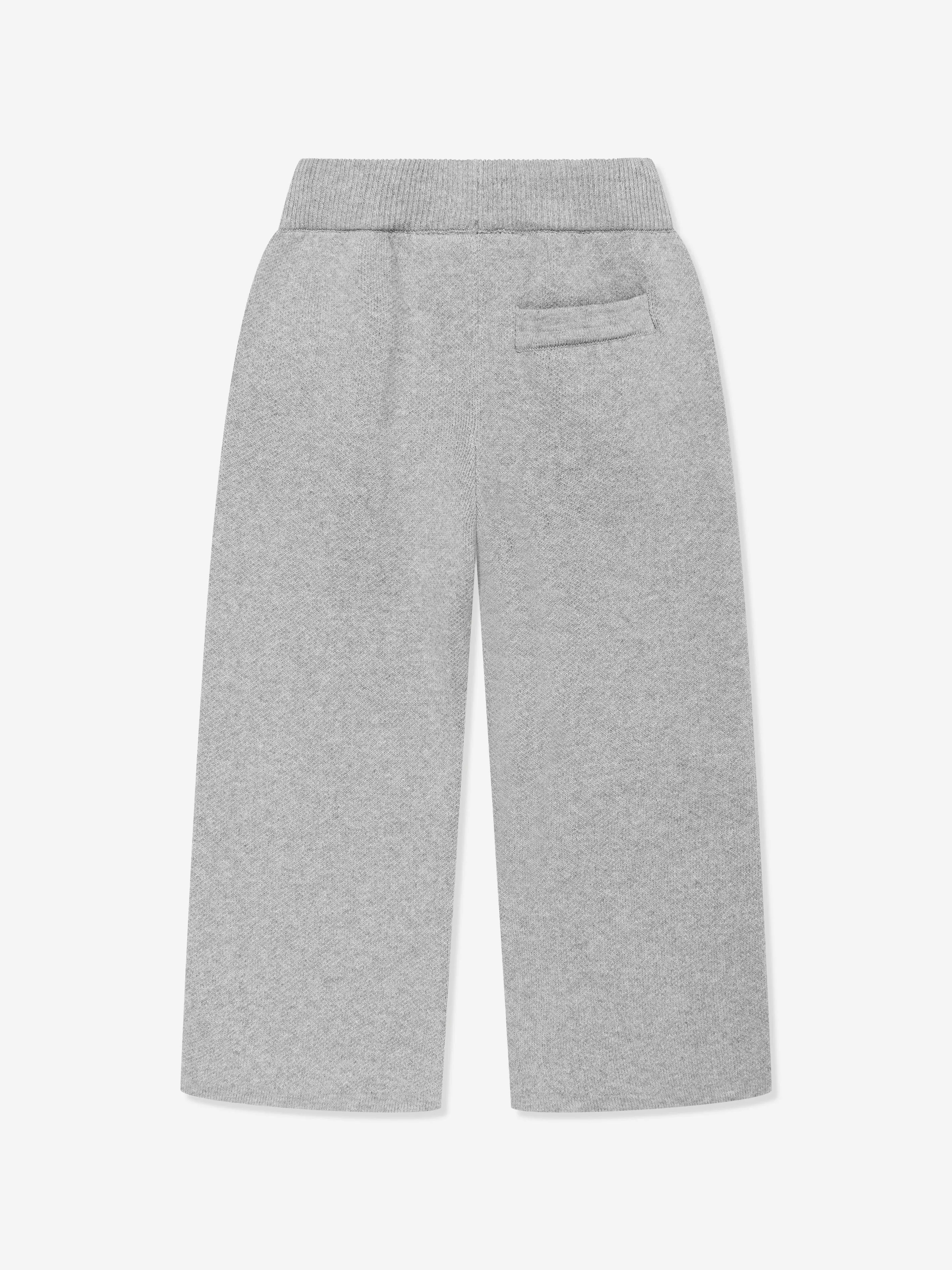 The Couture Club Kids Knitted Emblem Joggers in Grey