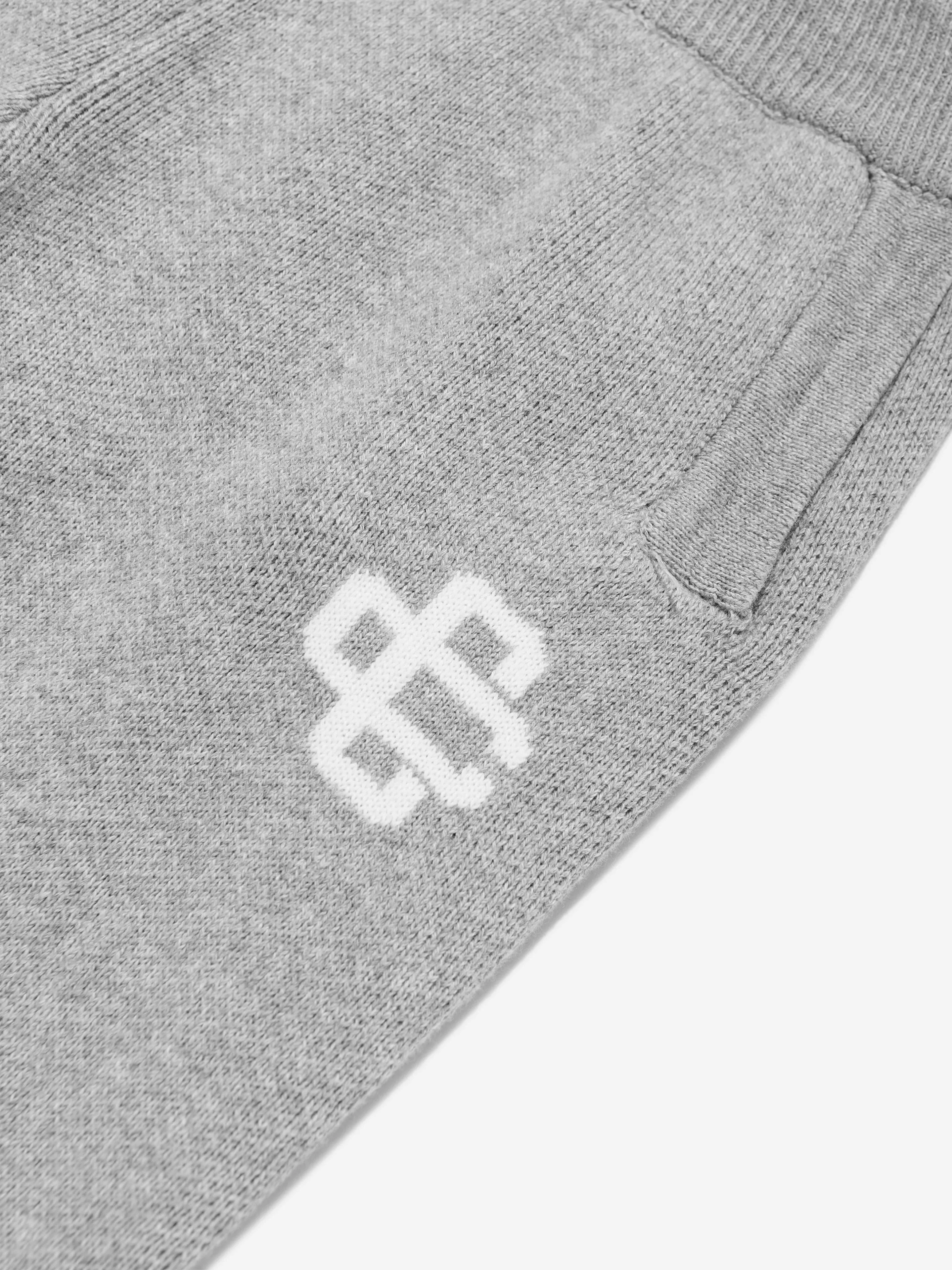 The Couture Club Kids Knitted Emblem Joggers in Grey