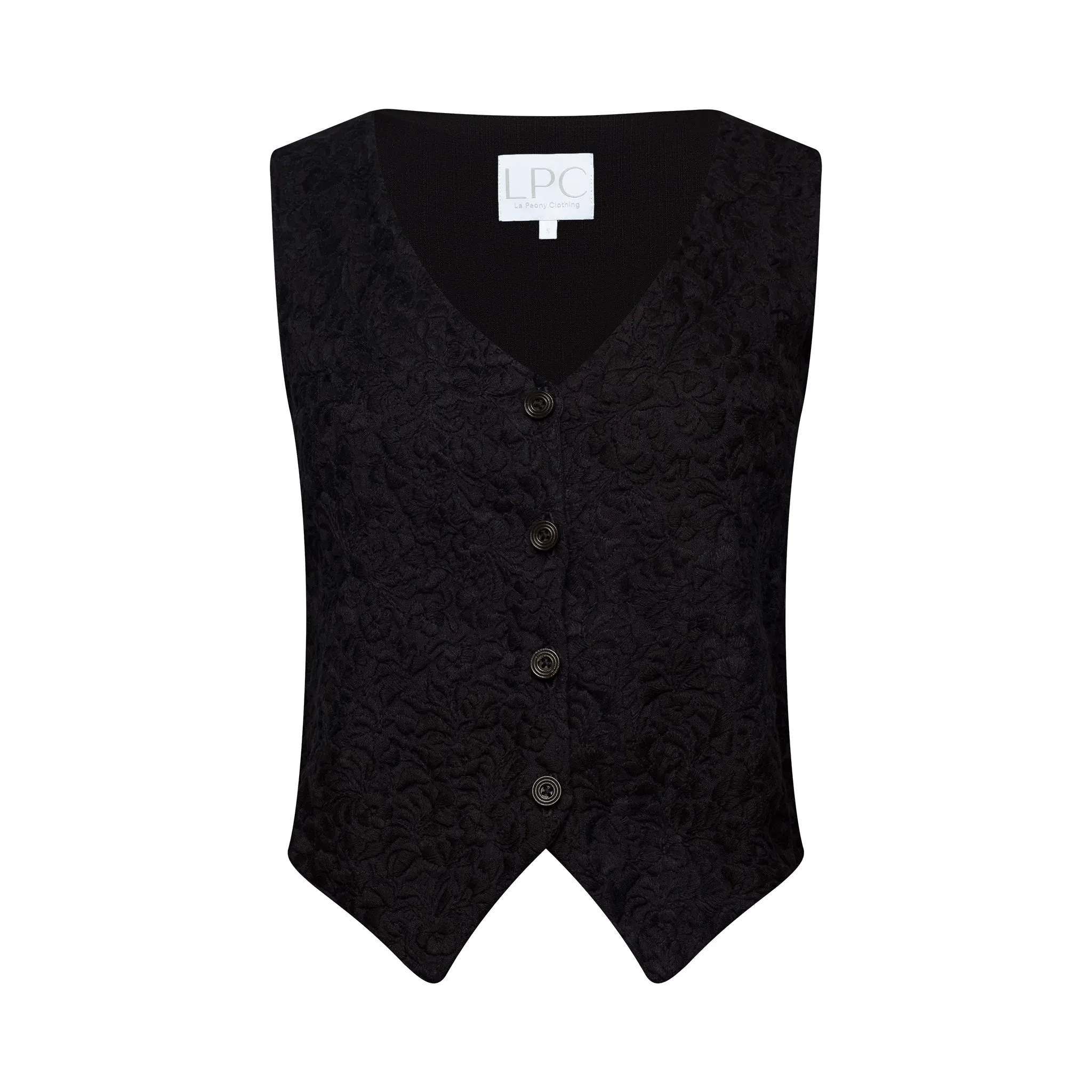 The Macfarland Vest in Black on Black