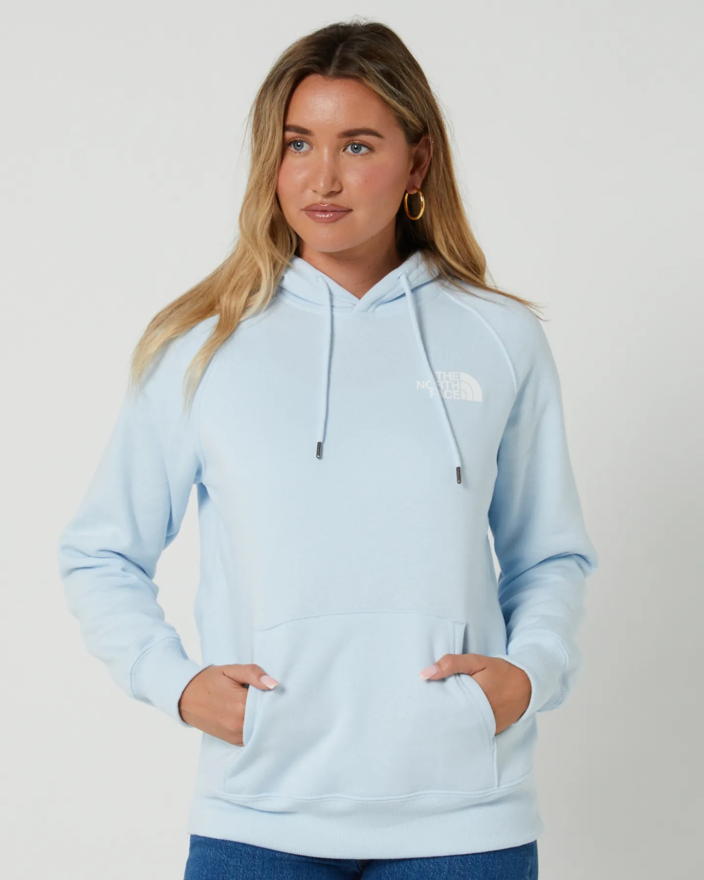 The North Face Womens Box Nse Pullover Hoodie - Barely Blue | SurfStitch