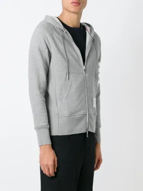 THOM BROWNE - Men Classic Full Zip Hoodie In Classic Loopback W/ Engineered 4 Bar