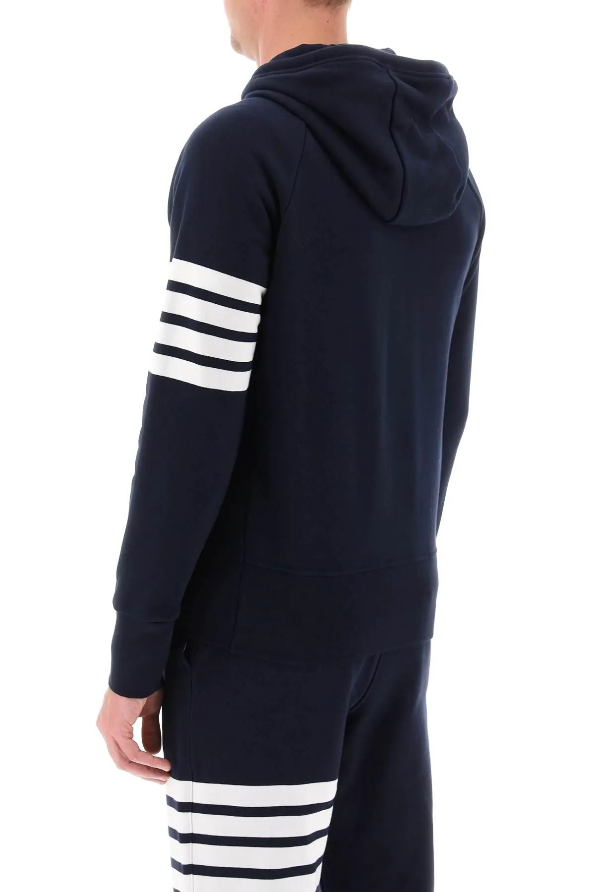 Thom Browne    Thom Browne 4 Bar Zip Up Hoodie