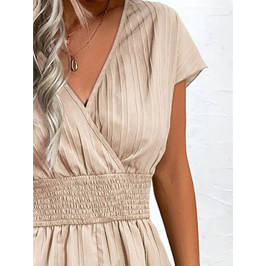 Tied Surplice Short Sleeve Romper