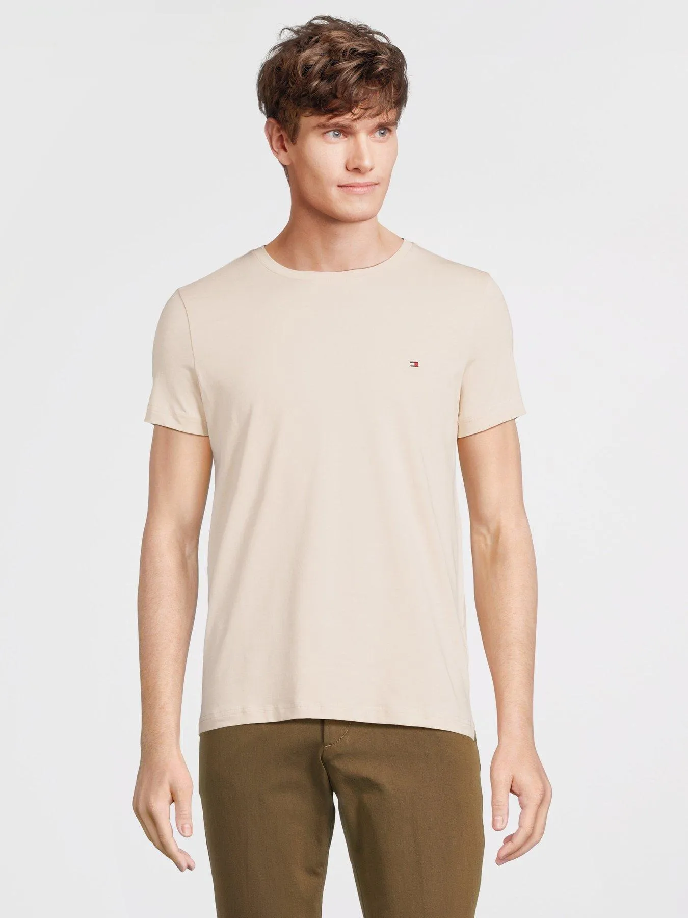 Tommy Hilfiger Tommy Jeans Stretch Slim T-Shirt - Beige