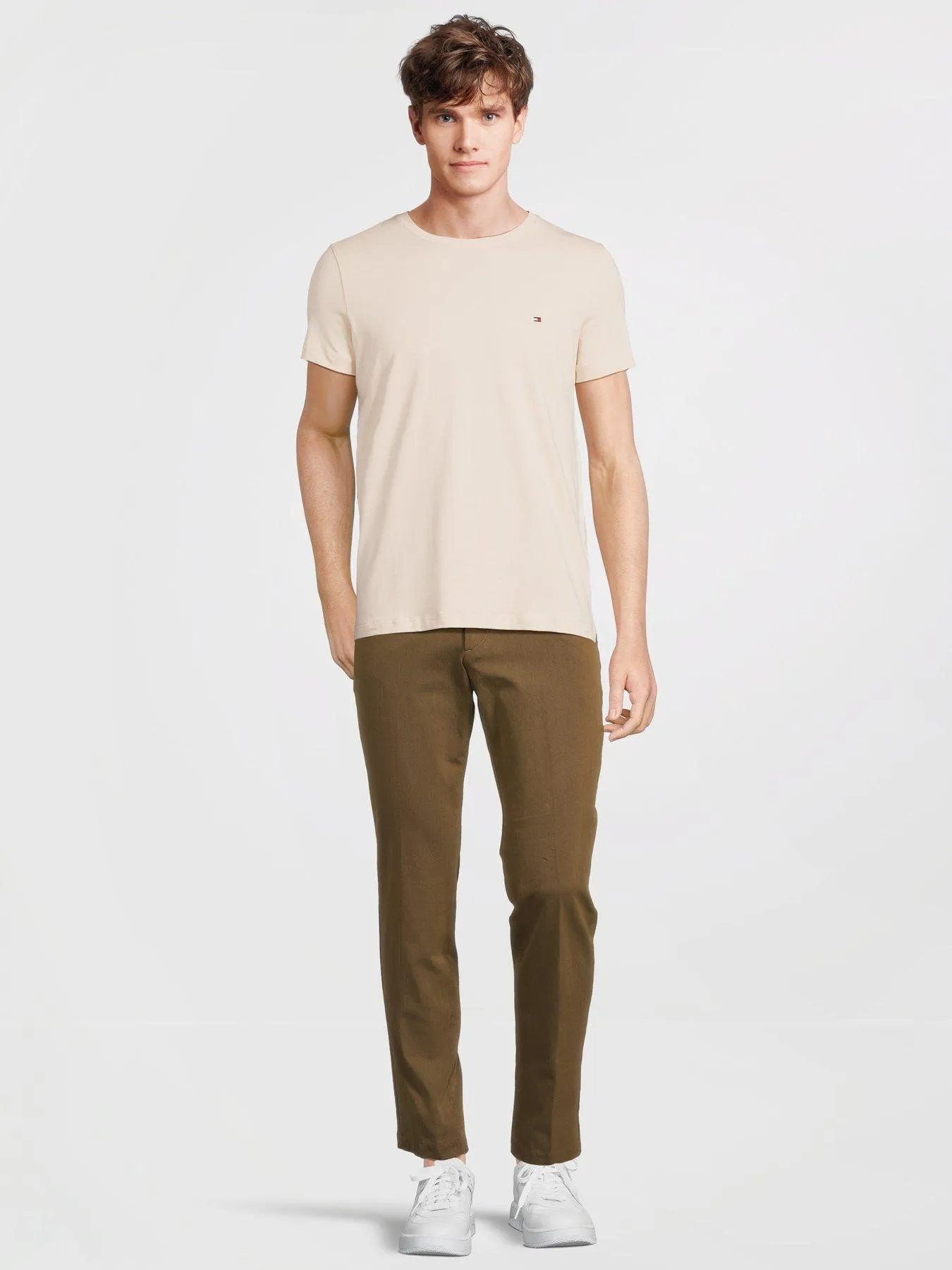 Tommy Hilfiger Tommy Jeans Stretch Slim T-Shirt - Beige