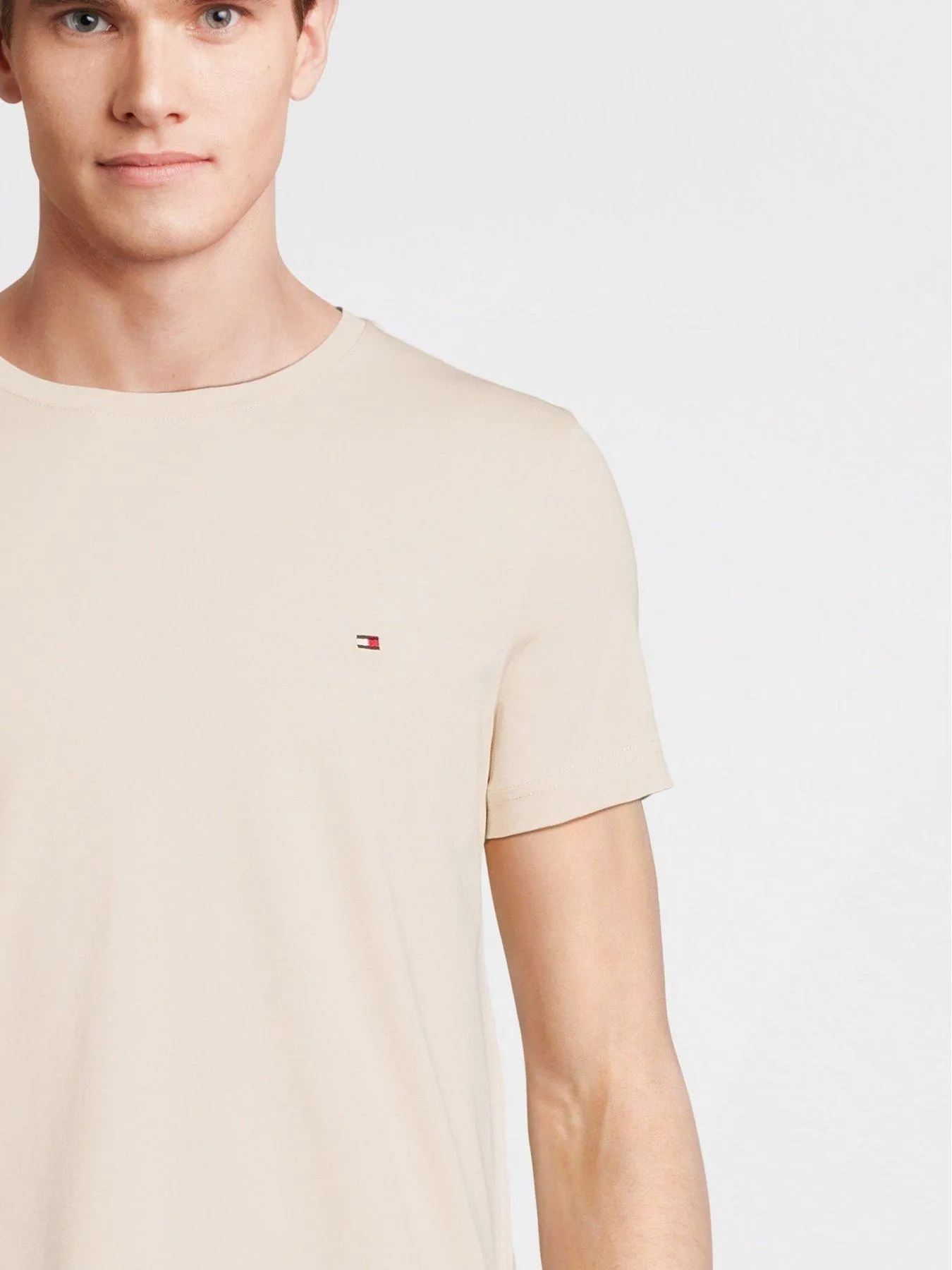 Tommy Hilfiger Tommy Jeans Stretch Slim T-Shirt - Beige