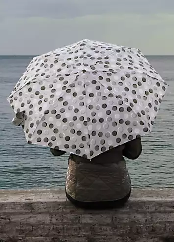 Totes Eco-Brella® X-Tra Strong Auto Open/Close Textured Dots Print Umbrella | Kaleidoscope