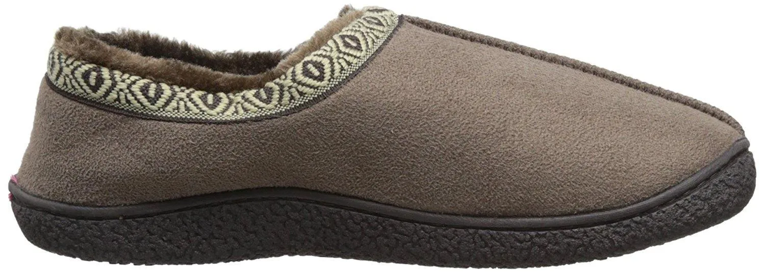 Totes ISOTONER Men's Microsuede Slip-On Slipper (Large - 9.5-10.5, Taupe)  