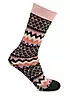 Totes Ladies Pack of 2 Original Rabbit & Fairisle Slipper Socks