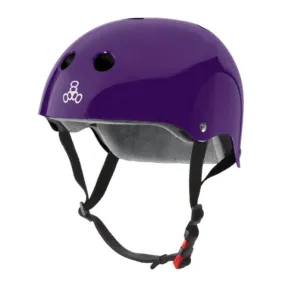 Triple 8 Purple Gloss Helmet - Certified