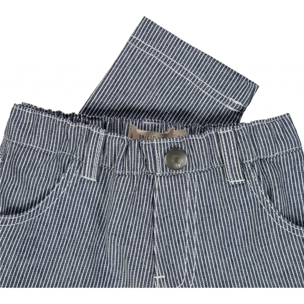 Trousers Edvard - navy denim stripe