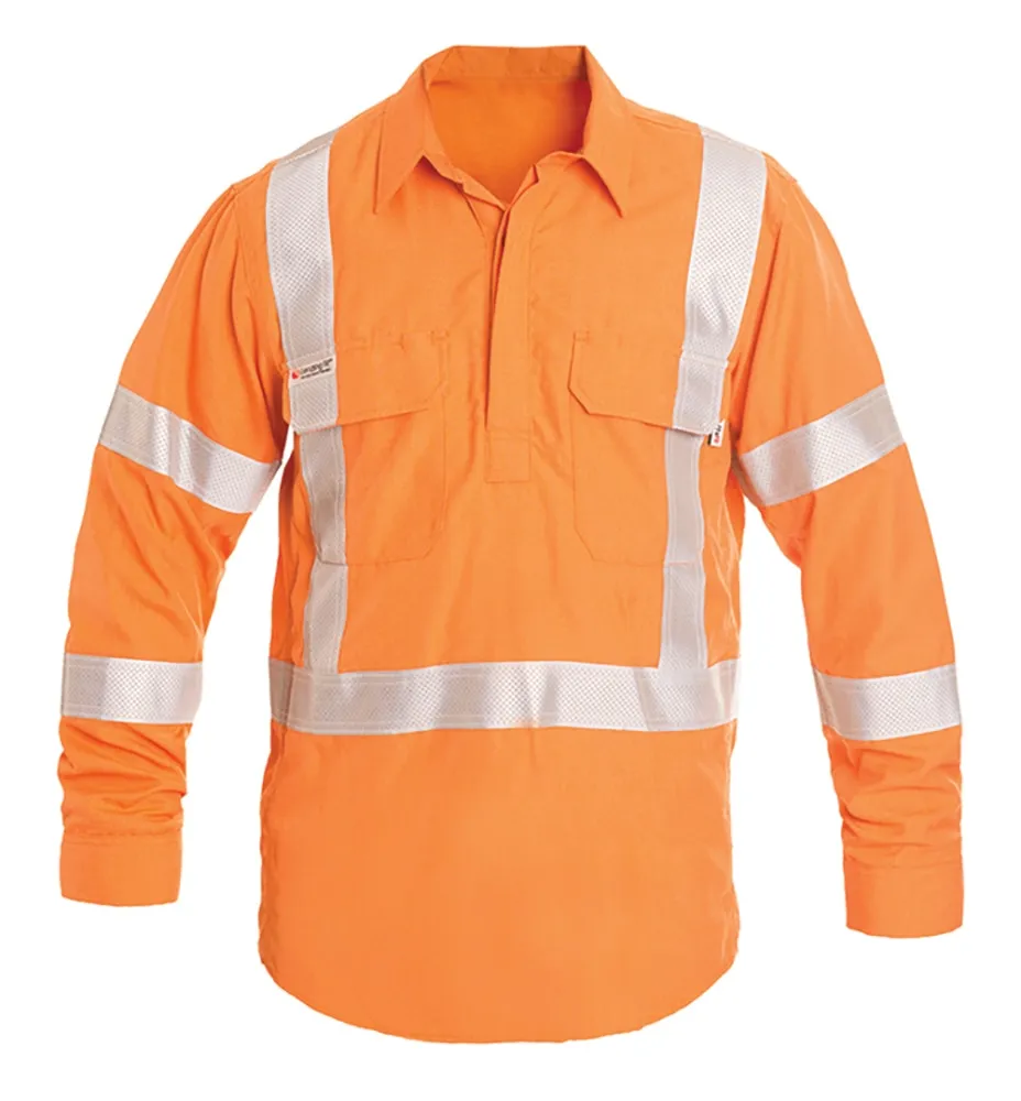 Tuffa Workwear SHCLZ75F - Women's Multitek Inherent FR X Biomotion Closed Front Shirt - Orange - 6